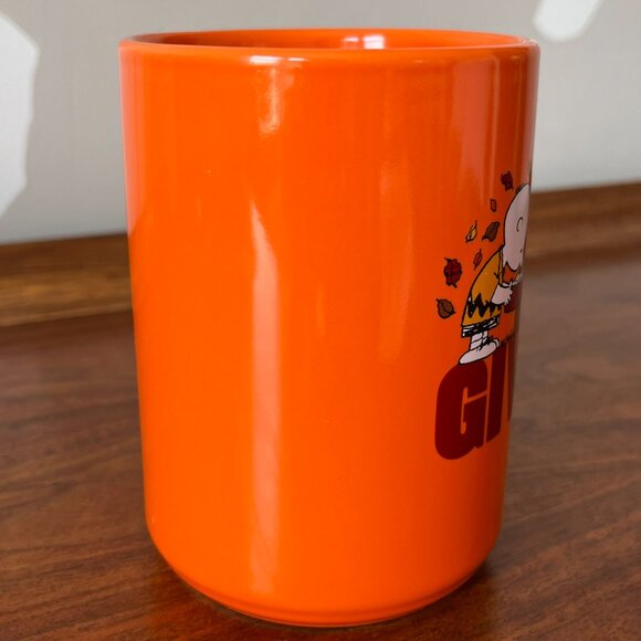 Peanuts Thanksgiving Mug "Be Giving" Charlie Brown Snoopy 2020 Orange Fall Cup - Picture 6 of 11